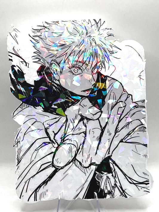 Broken Glass-Laminated Yuji Itadori (JJK) Sticker