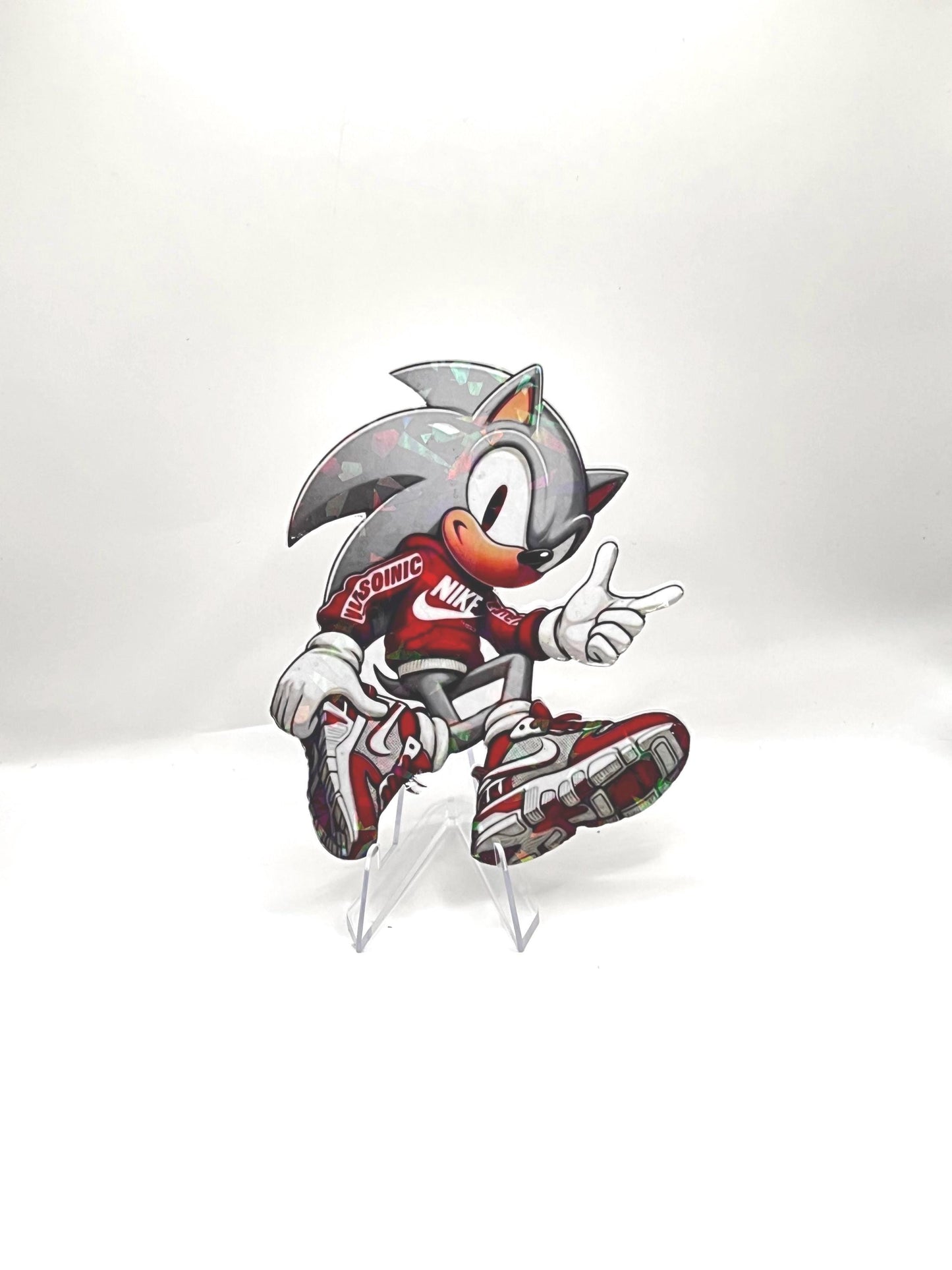 Broken Glass - Laminated Sonic W/Hoodie Sticker