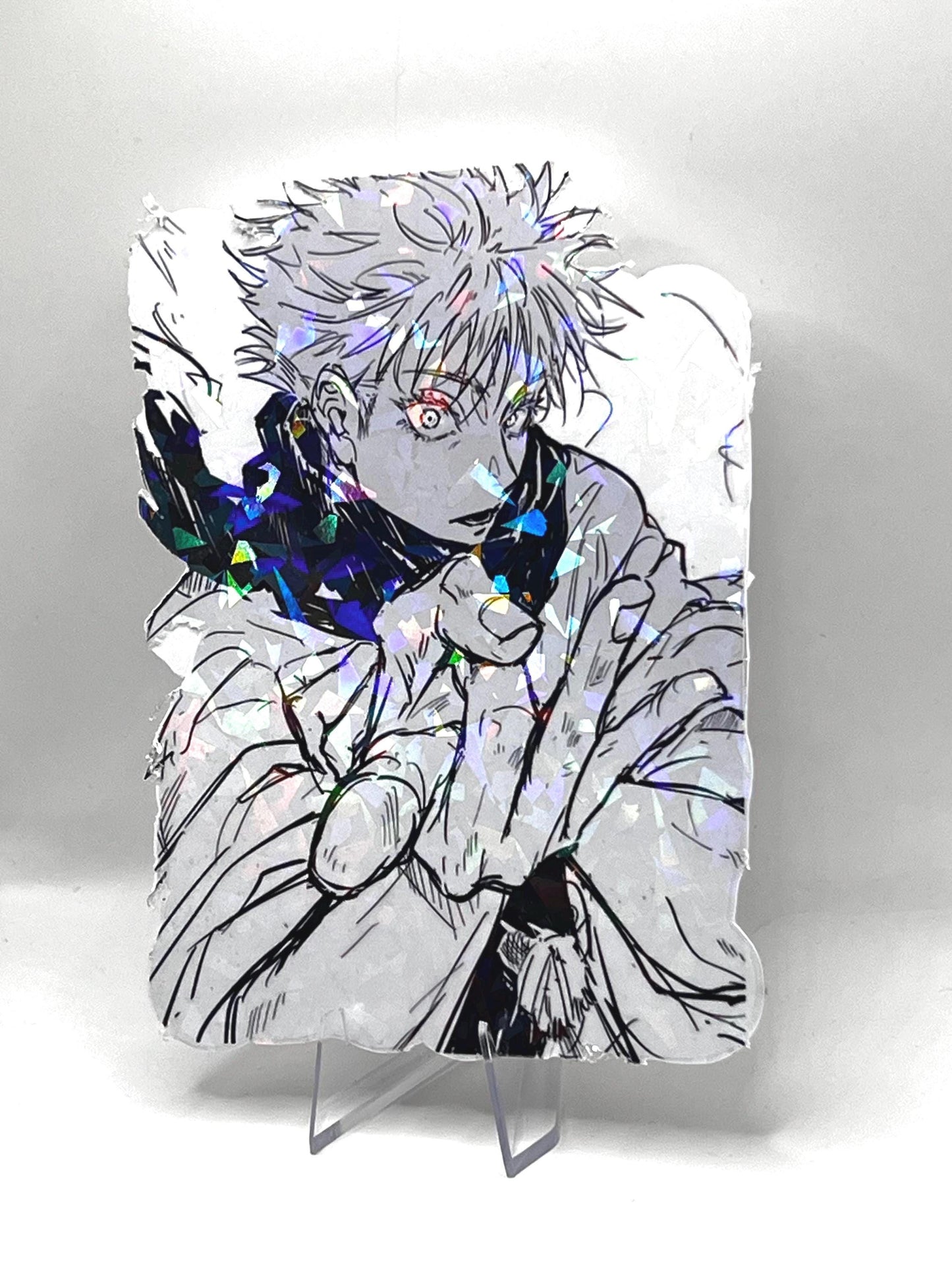 Broken Glass-Laminated Yuji Itadori (JJK) Sticker