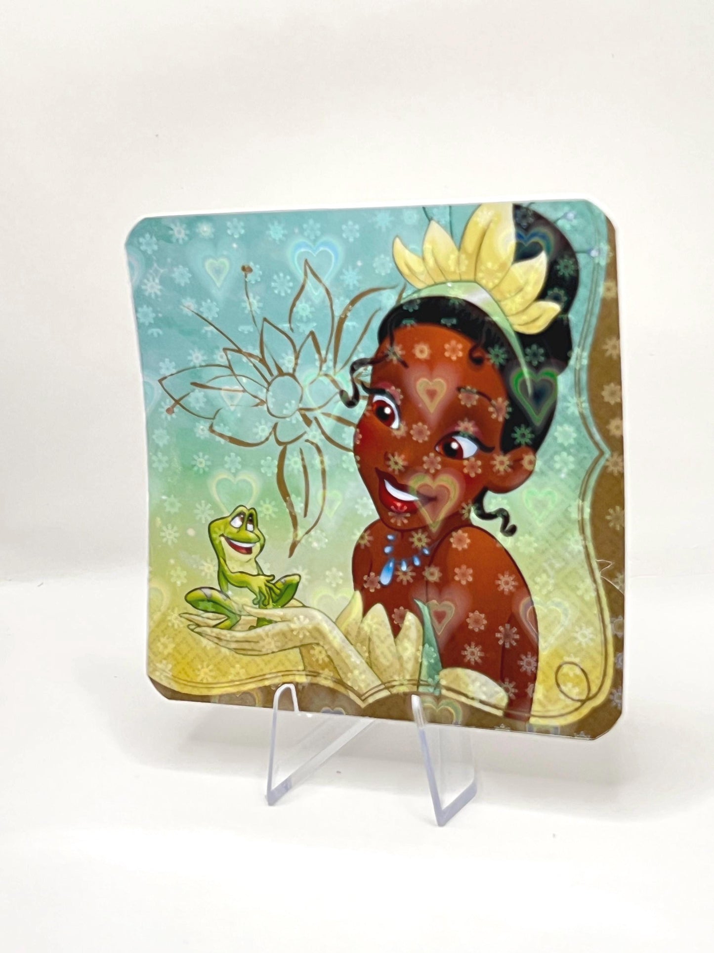 Heart Laminated Princess & The Frog Sticker