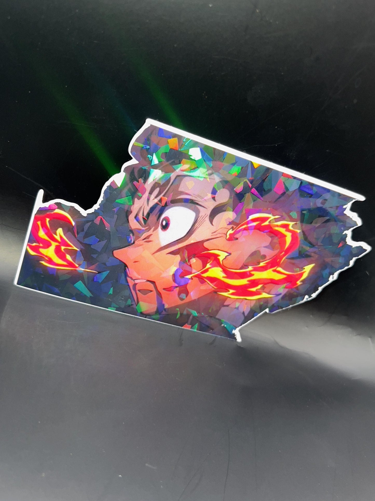 Broken Glass Laminated Demon Slayer - Tanjiro Kamado (Flame Breathing)