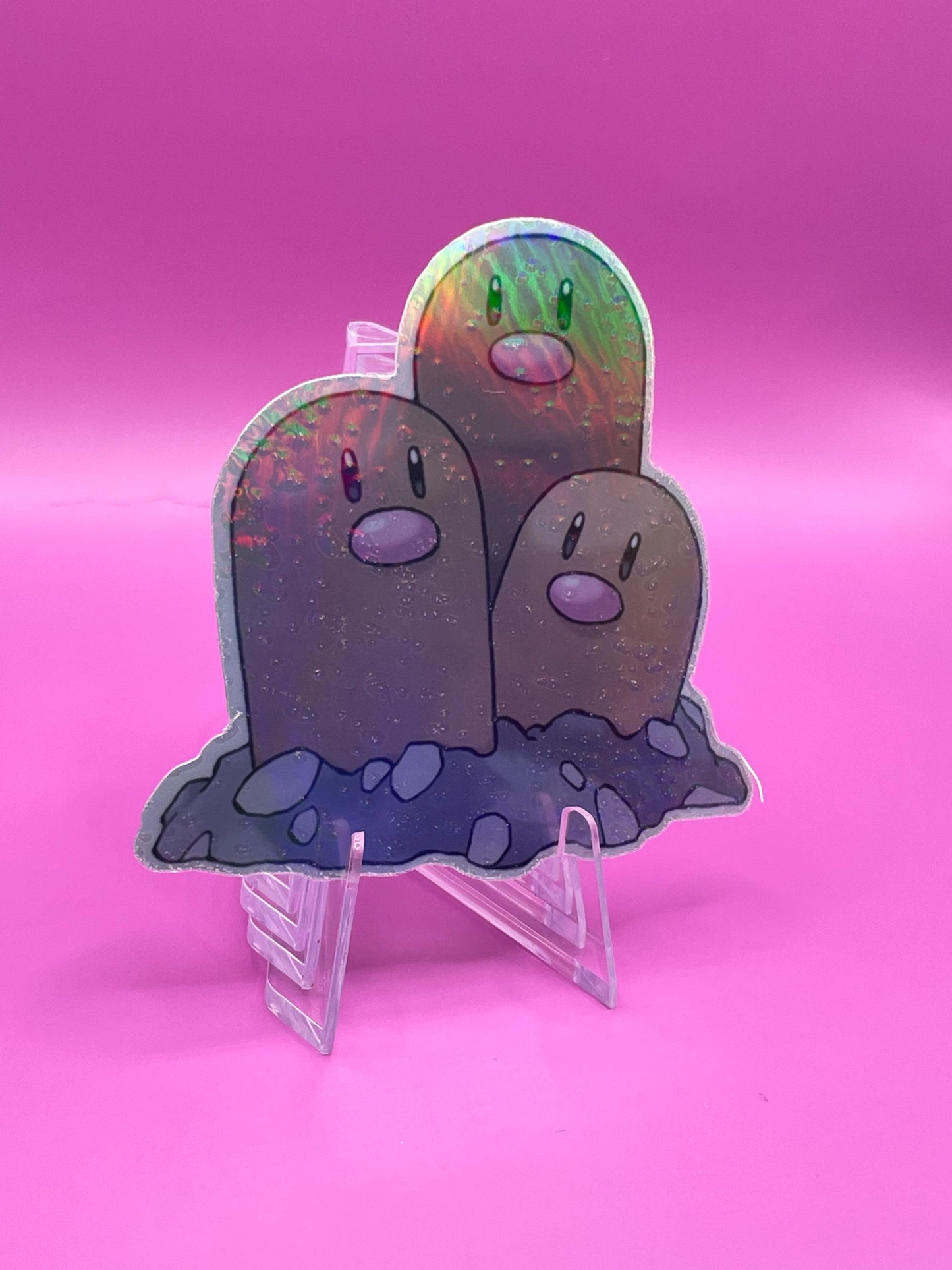 Metallic and Laminated Pokemon - Dugtrio Sticker