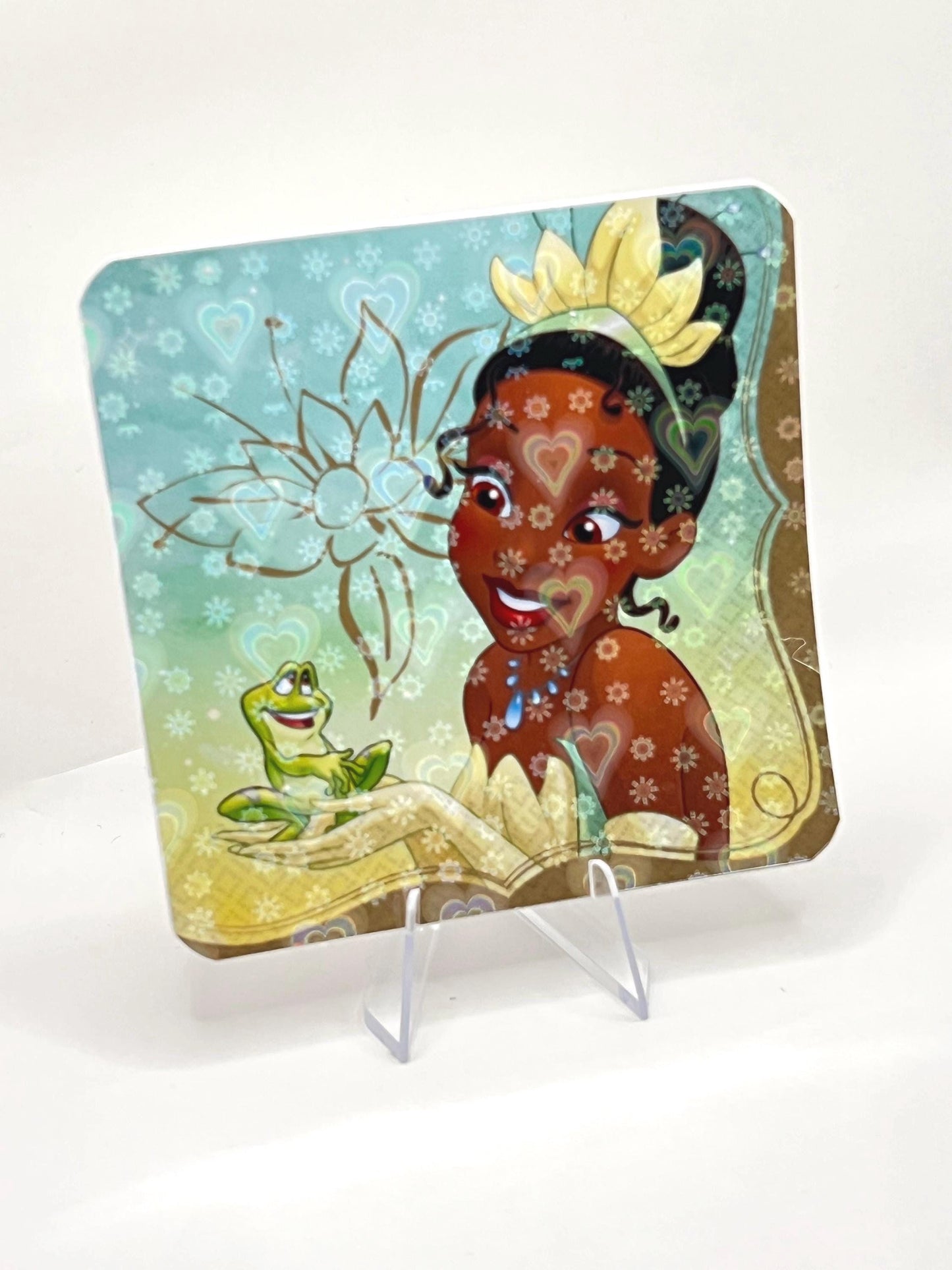 Heart Laminated Princess & The Frog Sticker