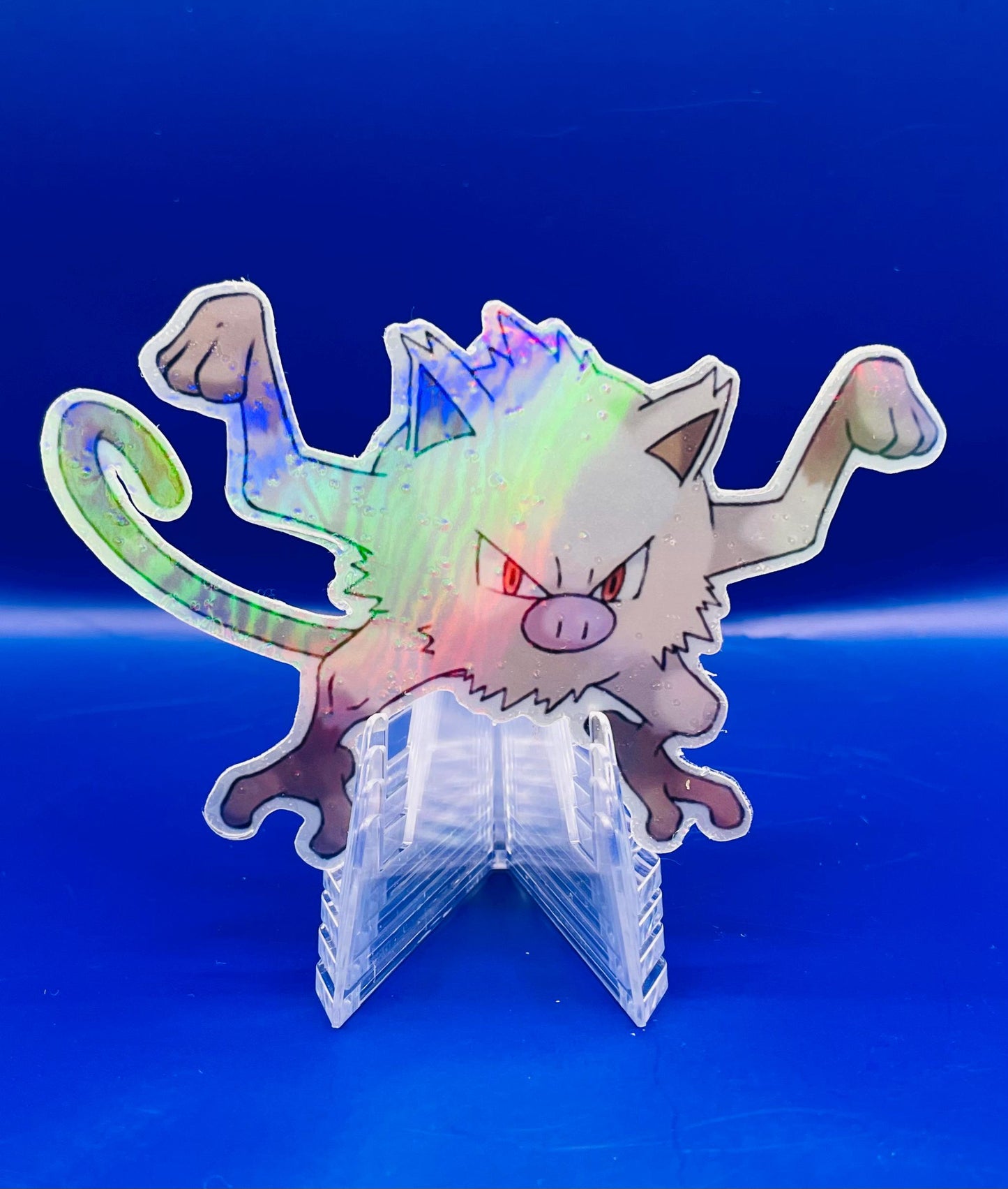 Metallic and Laminated Pokemon - Mankey Sticker