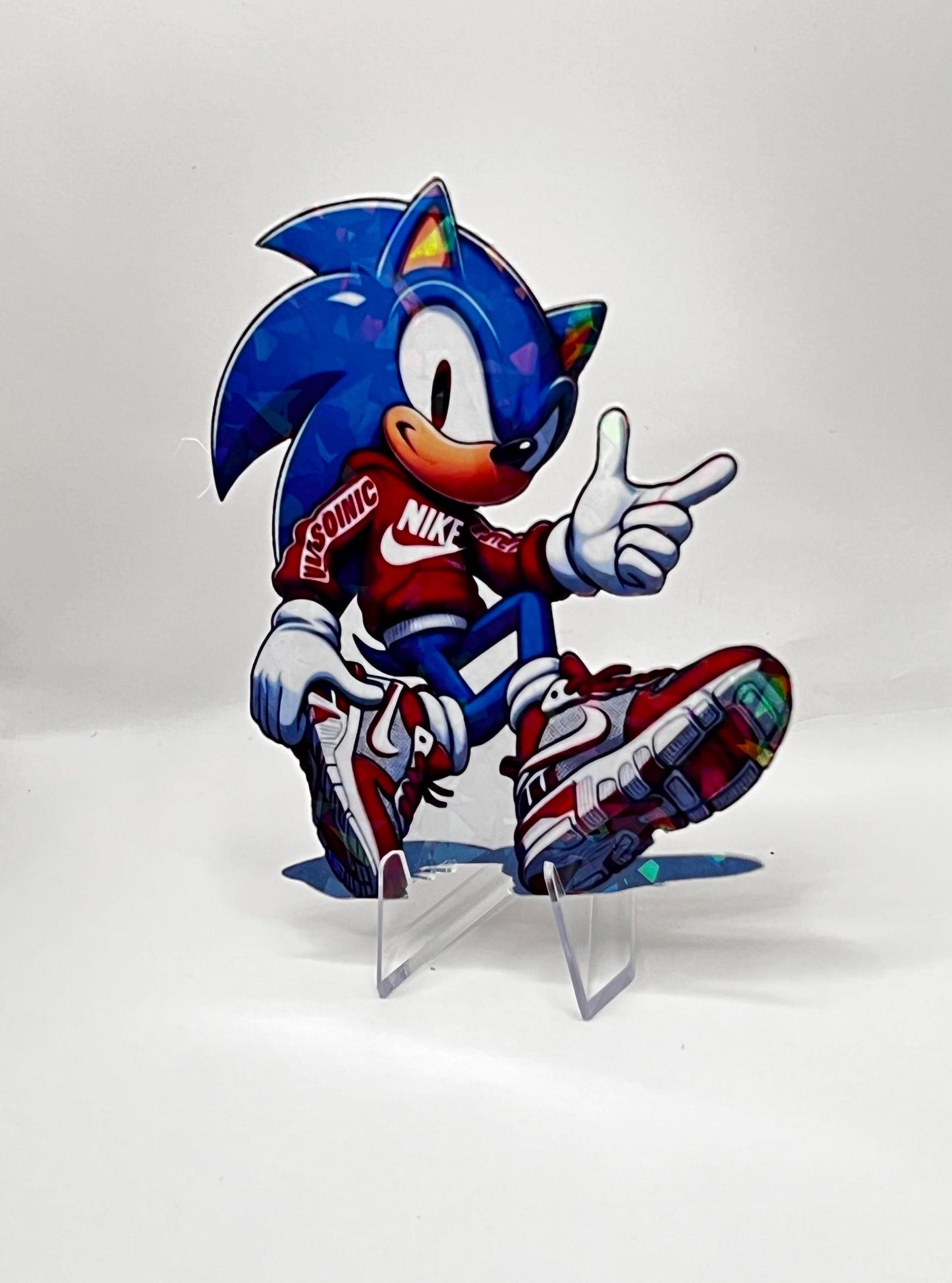 Broken Glass - Laminated Sonic W/Hoodie Sticker