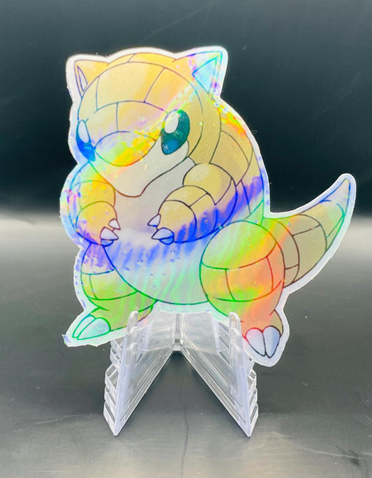 Metallic and Laminated Pokemon - Sandshrew Sticker
