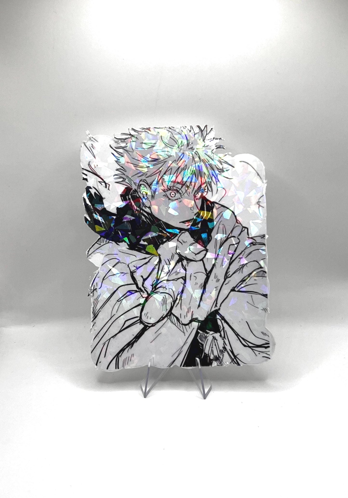 Broken Glass-Laminated Yuji Itadori (JJK) Sticker