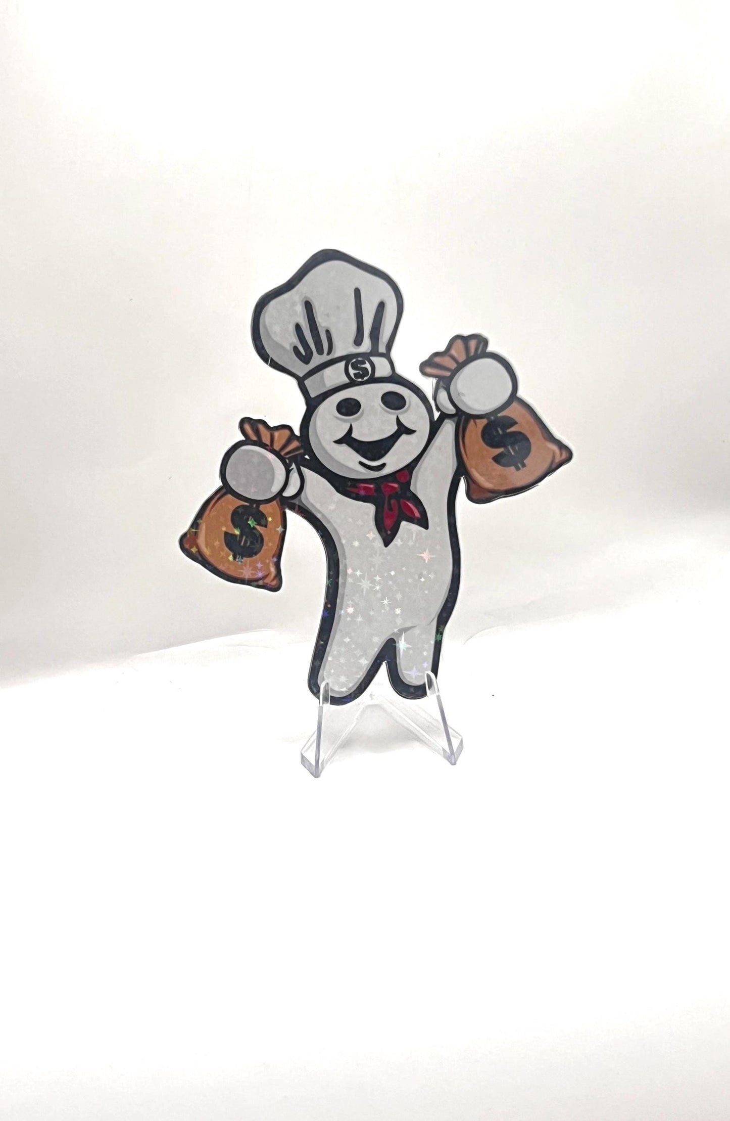 Galaxy-Laminated Dough Boy Sticker