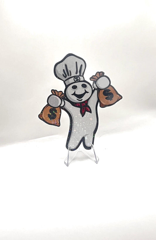 Galaxy-Laminated Dough Boy Sticker