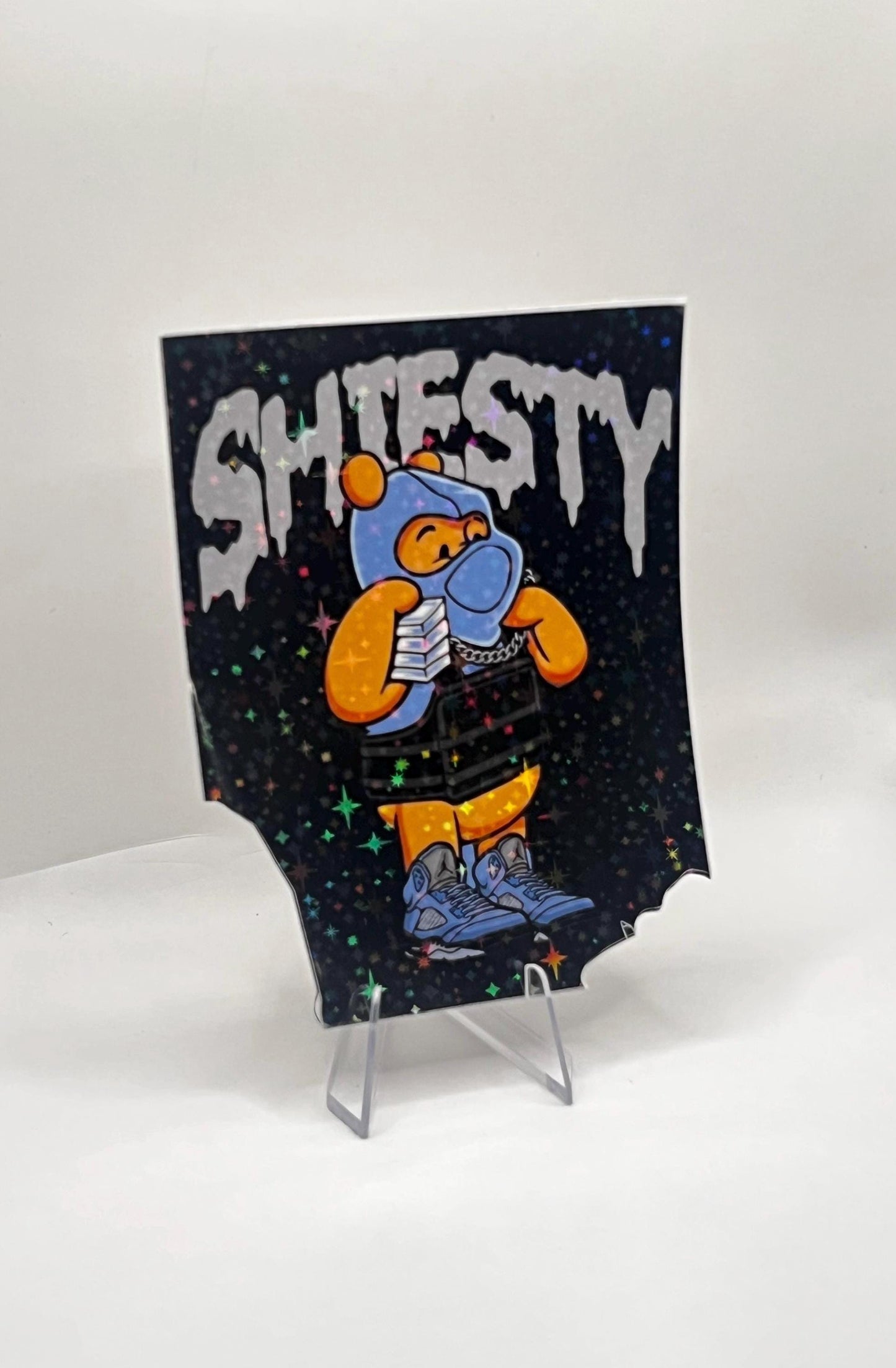 Galaxy Laminated Pooh Shiesty Sticker