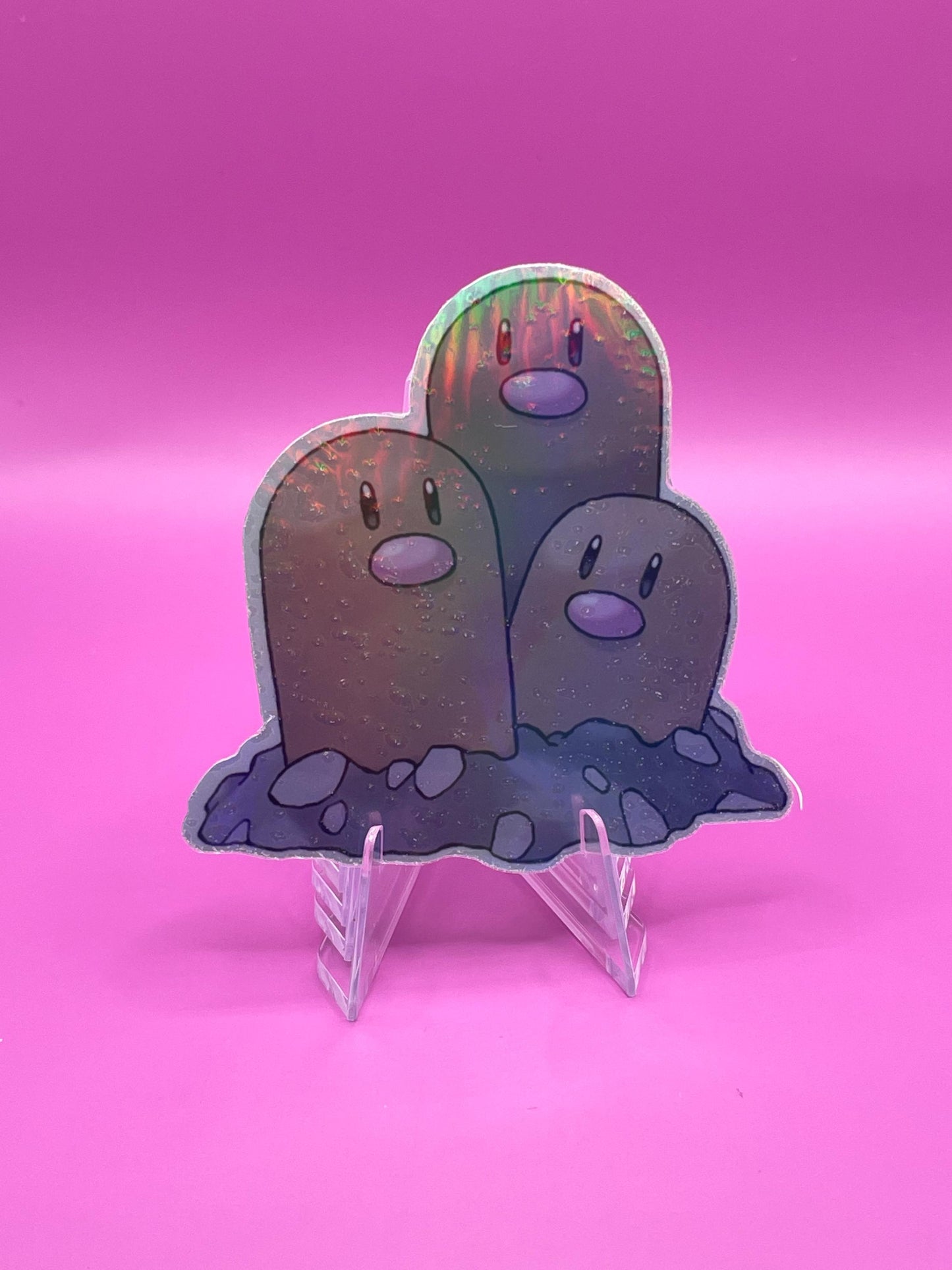 Metallic and Laminated Pokemon - Dugtrio Sticker