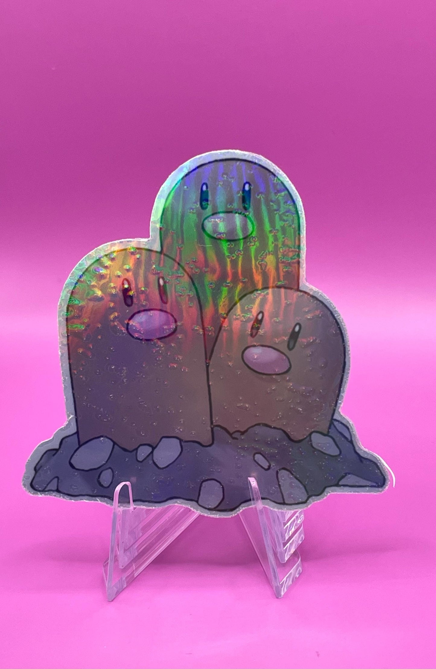 Metallic and Laminated Pokemon - Dugtrio Sticker