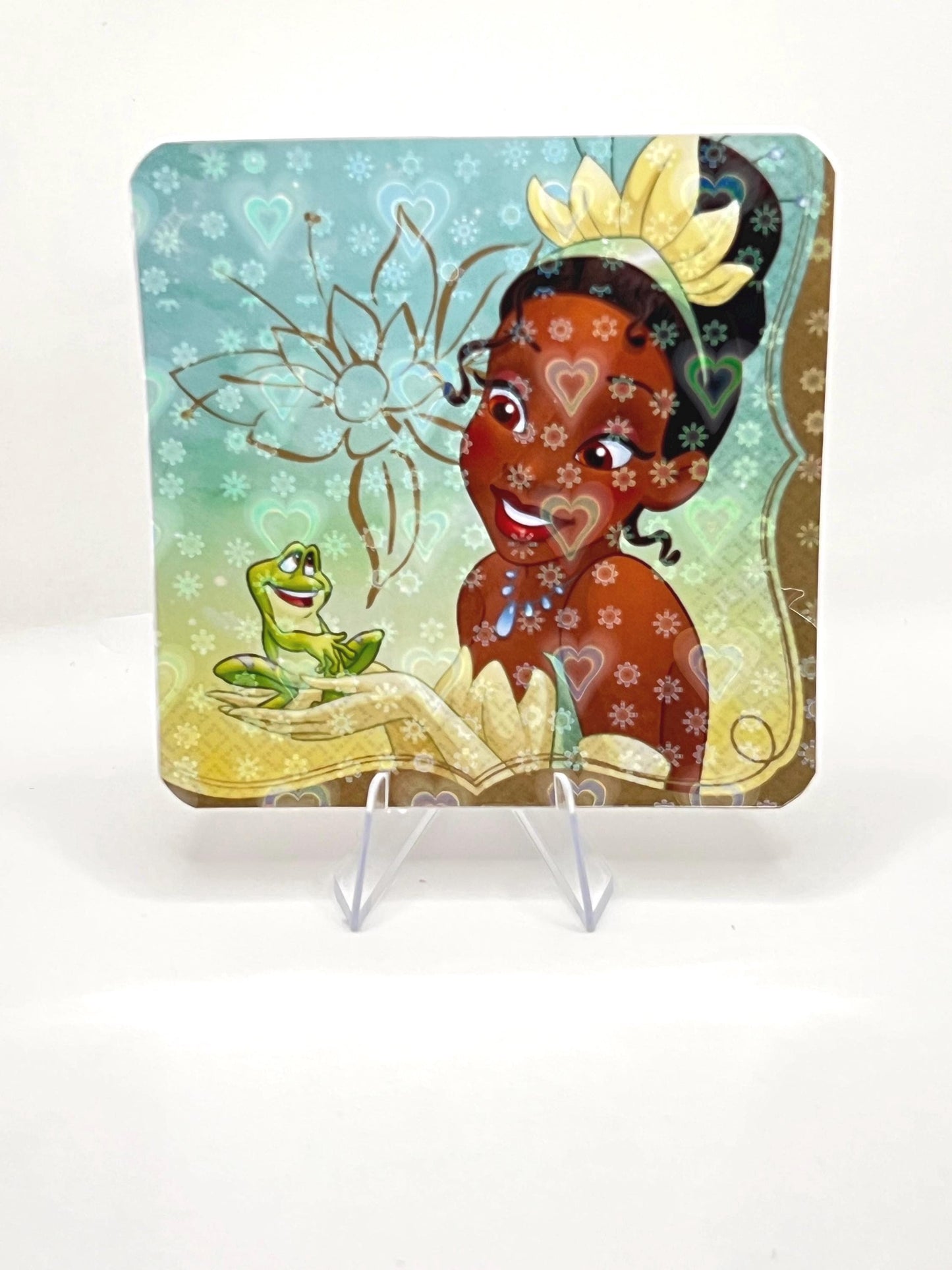 Heart Laminated Princess & The Frog Sticker