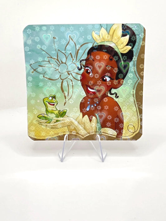 Heart Laminated Princess & The Frog Sticker