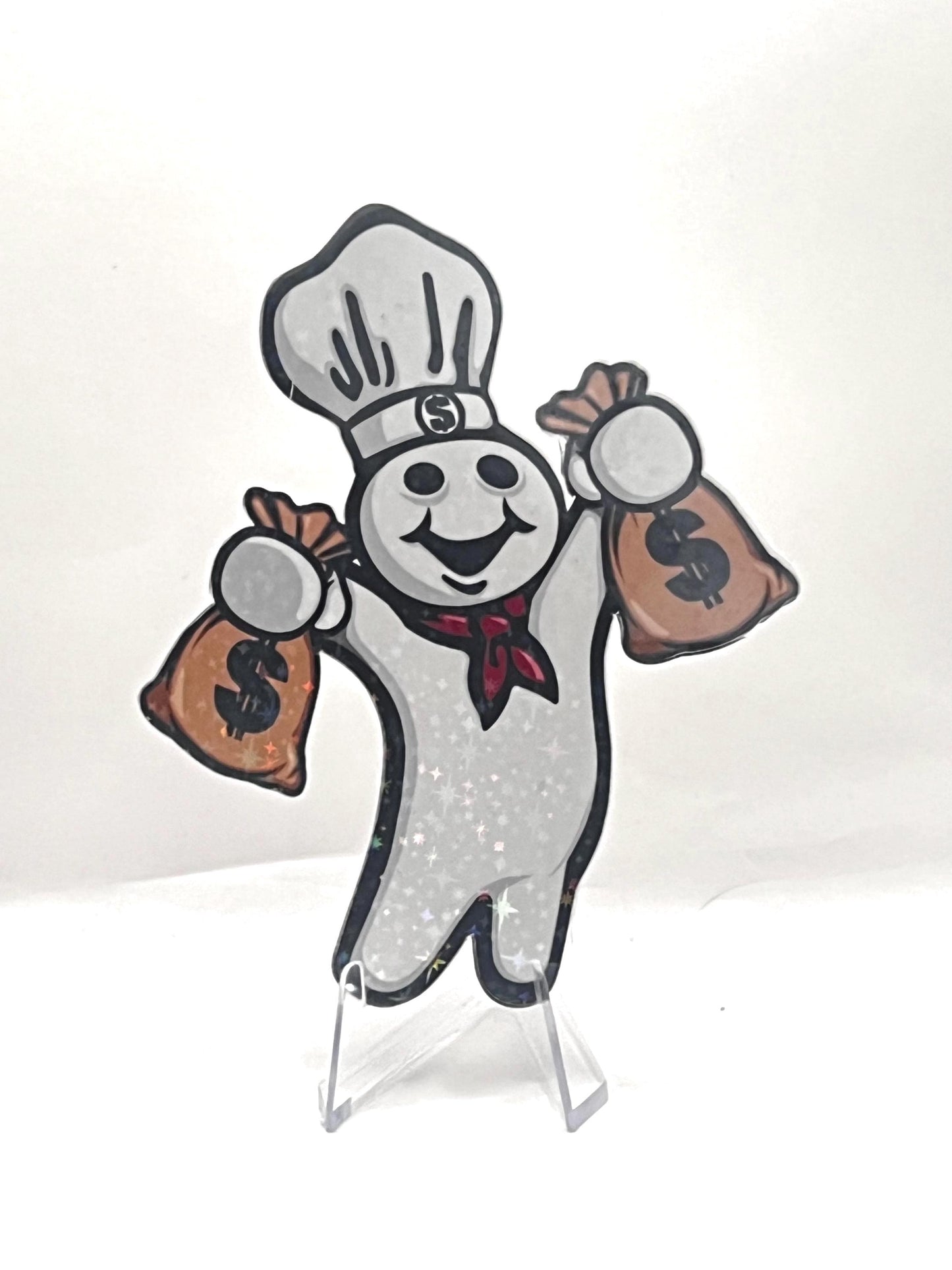 Galaxy-Laminated Dough Boy Sticker