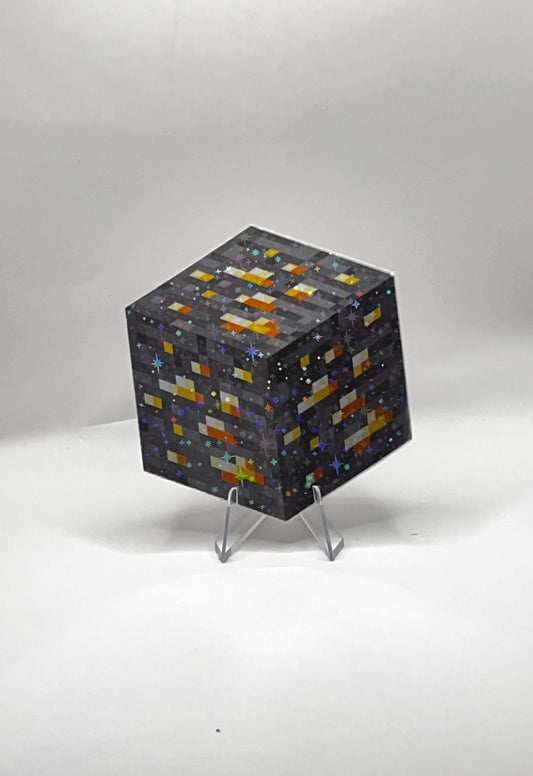 Galaxy Laminated Gold Block Sticker