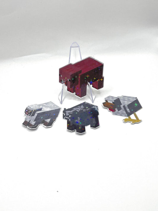 Galaxy Laminated Minecraft Mini Animal Set